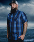 BERMUDA TRIANGLE BAMBOO SHORT SLEEVE BUTTON UP - MENS